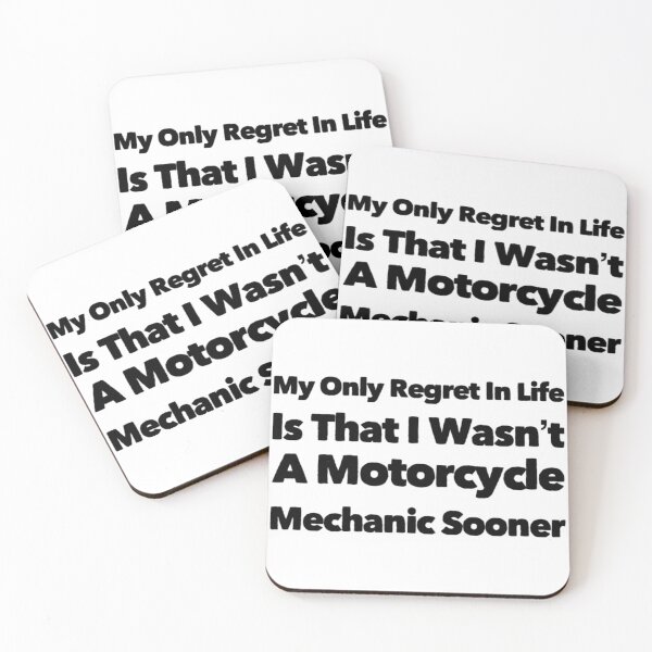 Item preview, My Only Regret In Life Is That I Wasn't A Motorcycle Mechanic Sooner Black Text designed and sold by TWMBDesigns.