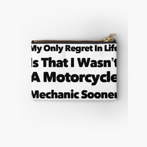 Item preview, My Only Regret In Life Is That I Wasn't A Motorcycle Mechanic Sooner Black Text designed and sold by TWMBDesigns.