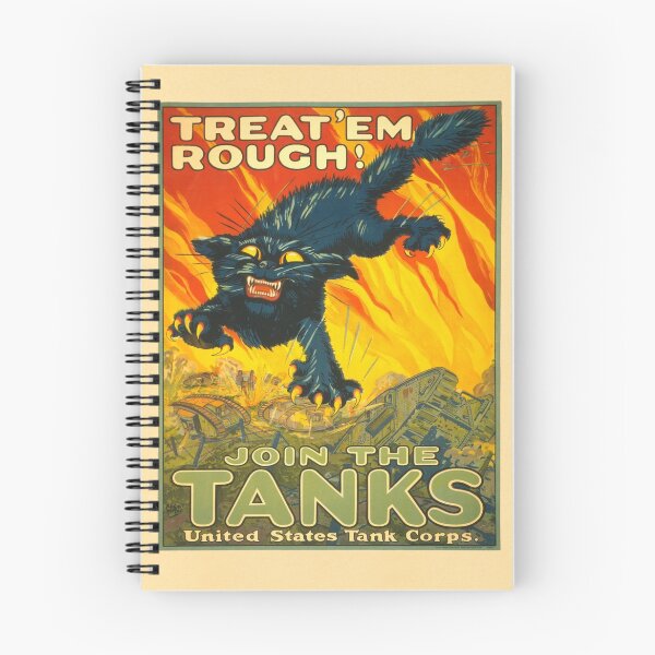 Item preview, Join the Tanks Corps ~ War Recruiting Poster ~ Black Cat Army Tank ~ 0592 designed and sold by ContrastStudios.