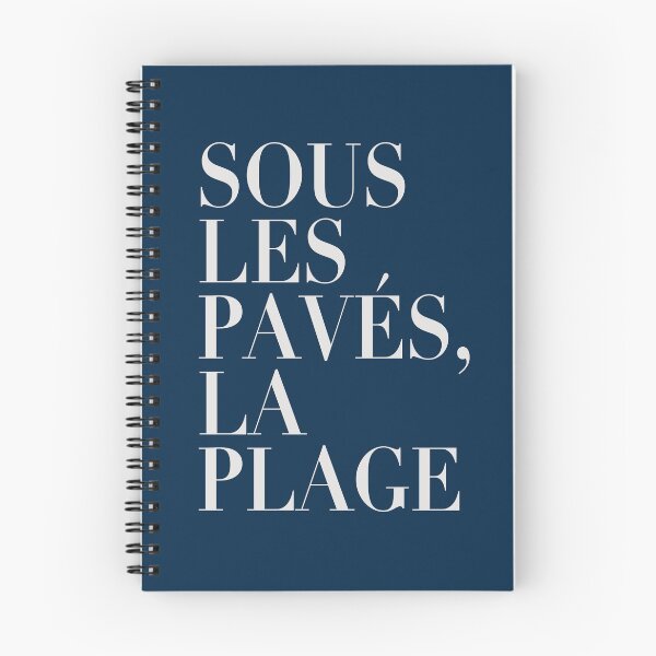 Item preview, ! New ! Paris Revolt, May 68: 'SOUS LES PAVES, LA PLAGE': Pale Grey on Deepest Blue designed and sold by Day Chapman.