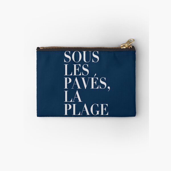 Item preview, ! New ! Paris Revolt, May 68: 'SOUS LES PAVES, LA PLAGE': Pale Grey on Deepest Blue designed and sold by Day Chapman.