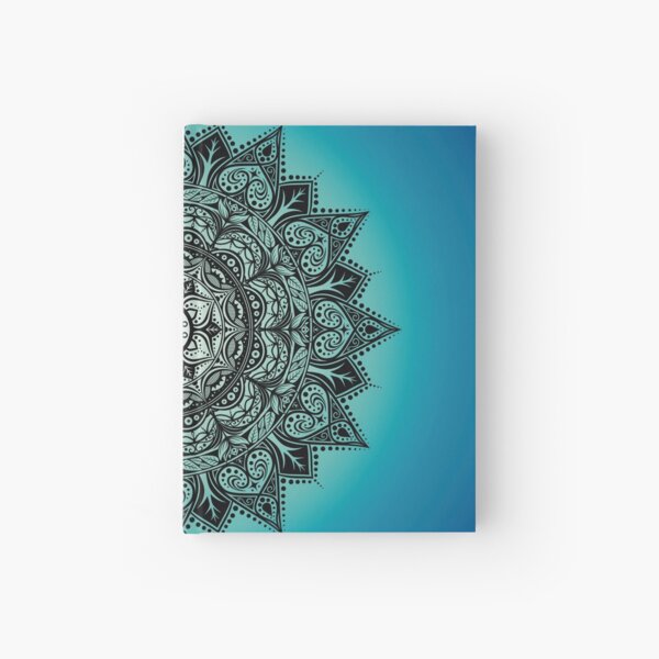 Item preview, Abstract Mandala with Teal and Turquoise Ombre Background designed and sold by bionikarex.
