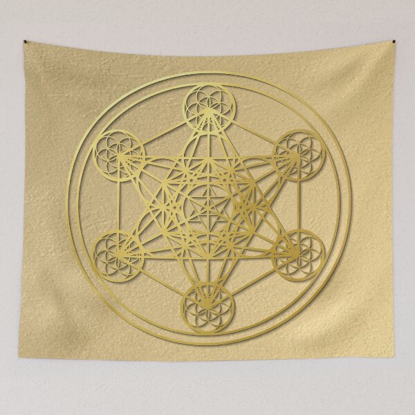 Item preview, Metatron Cube sacred geometry mandala healing protection amulet  designed and sold by Michallandsberg.