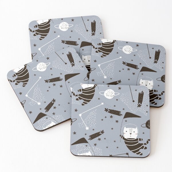 Item preview, Grey Space Cat Cowboy designed and sold by ECLECTICimprint.