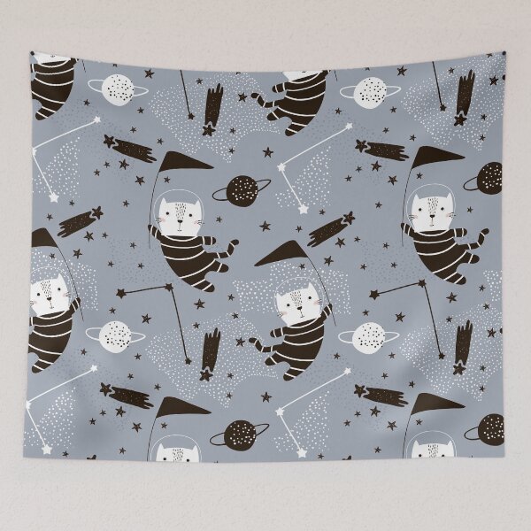 Item preview, Grey Space Cat Cowboy designed and sold by ECLECTICimprint.
