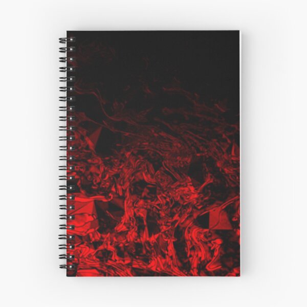 Item preview, Red Nite - black and red abstract gradient polygonal swirls designed and sold by JaycraveDesigns.