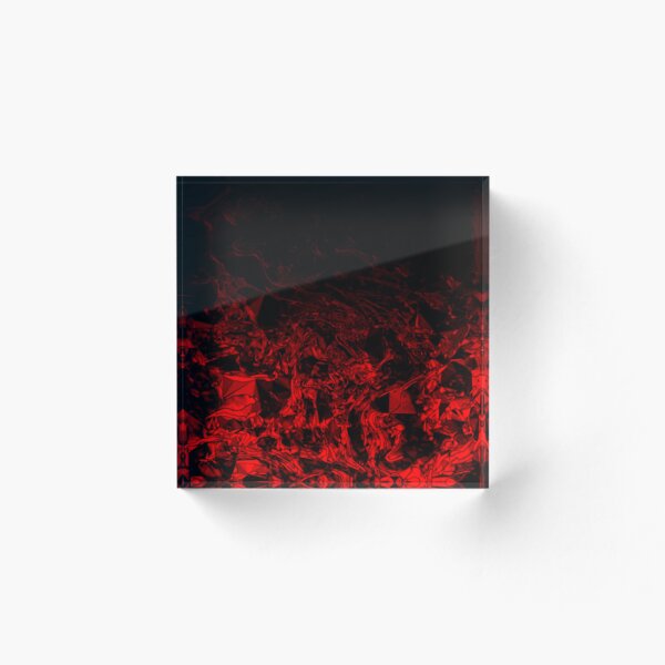 Item preview, Red Nite - black and red abstract gradient polygonal swirls designed and sold by JaycraveDesigns.