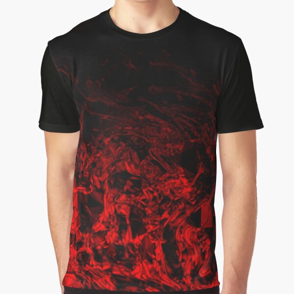 Red Nite - black red gradient polygon abstract swirls - Jaycrave Designs