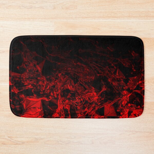 Item preview, Red Nite - black and red abstract gradient polygonal swirls designed and sold by JaycraveDesigns.