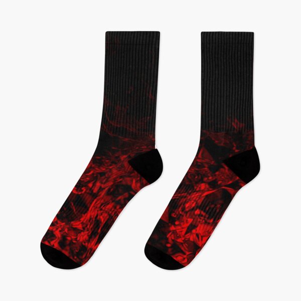 Item preview, Red Nite - black and red abstract gradient polygonal swirls designed and sold by JaycraveDesigns.