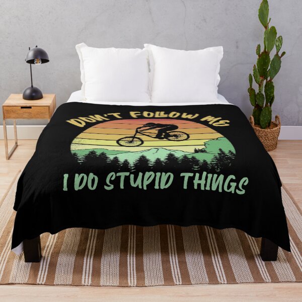 Item preview, Don't follow me I do stupid things biking - Mountain Biker designed and sold by Captain Mood.