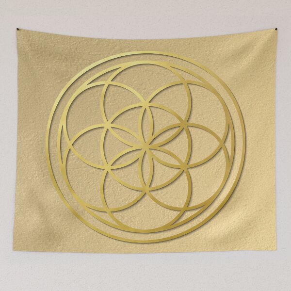 Item preview, The Seed Of Life sacred geometry mandala healing protection amulet  designed and sold by Michallandsberg.