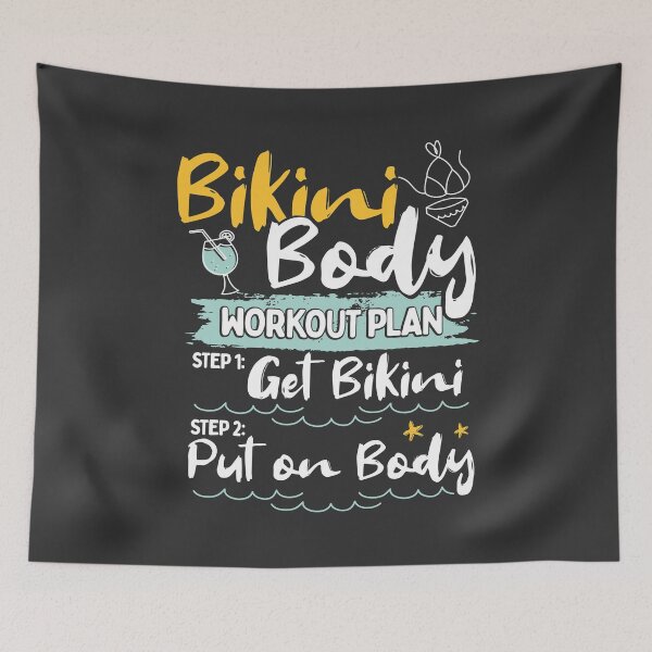 Item preview, Bikini Body Plan Workout Gym Joke Gift designed and sold by Maljonic.