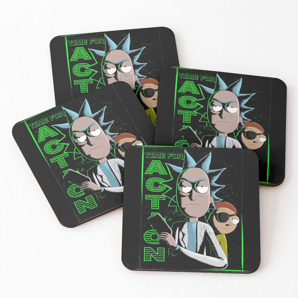 Time For Action Coasters (Set of 4)