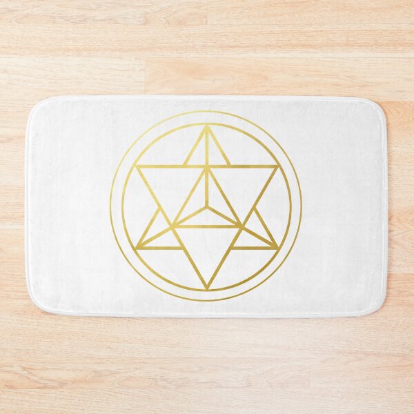 Item preview, Merkabah Star Tetrahedron gold sacred geometry mandala healing protection amulet  designed and sold by Michallandsberg.
