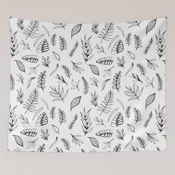 Item preview, Dancing Leaves - Black on White designed and sold by alexixela.