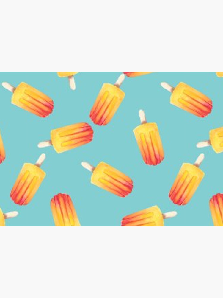 Cute orange popsicle pattern design - candy art by MindChirp