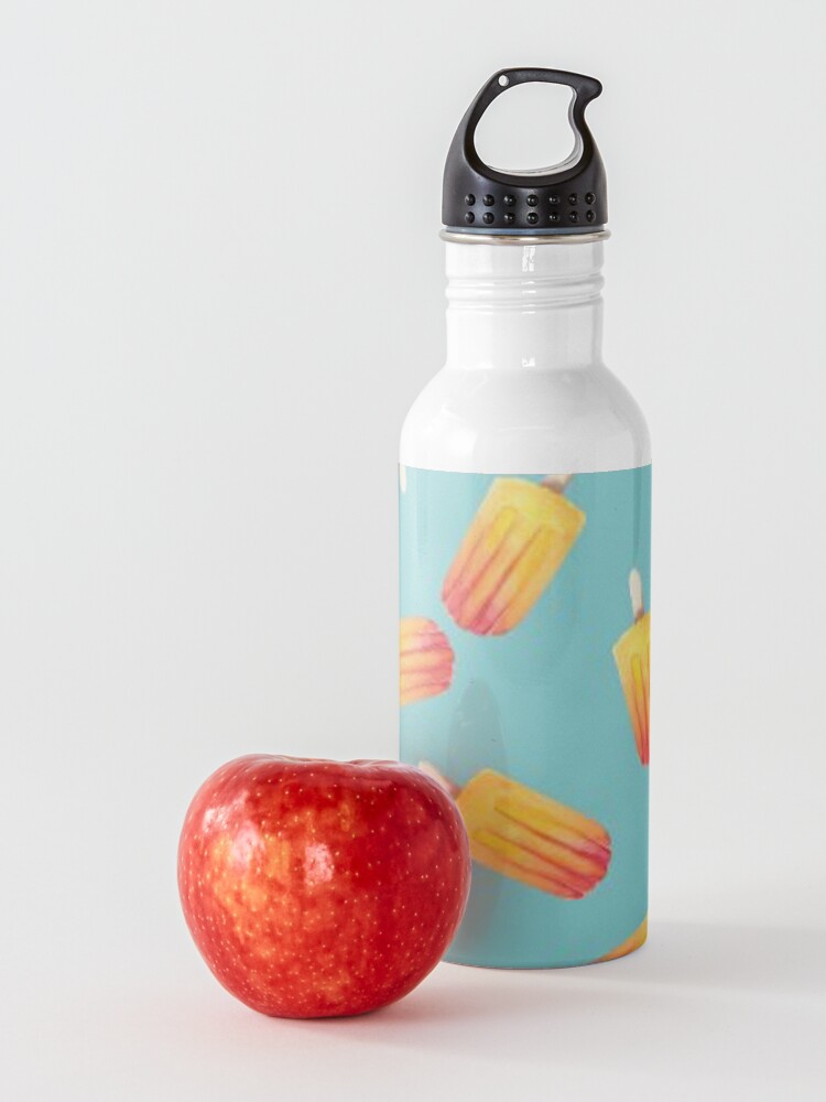 Alternate view of Cute orange popsicle pattern design - candy art Water Bottle