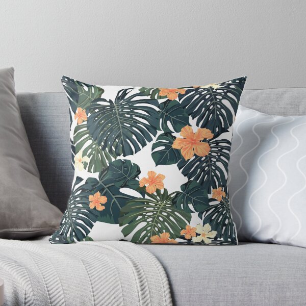 Tropical blossom Throw Pillow
