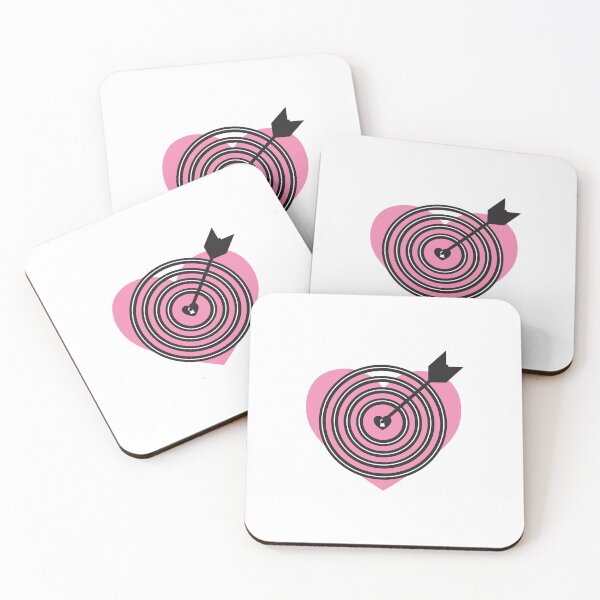 Item preview, hart with ,bulls eye arrow, keyhole,love Valentine, love, pink designed and sold by Pascally.