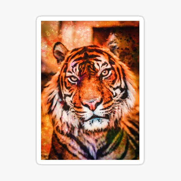 Vista previa del artículo con la obra «Tigre colorido», diseñado y vendido por Richard Coiley.