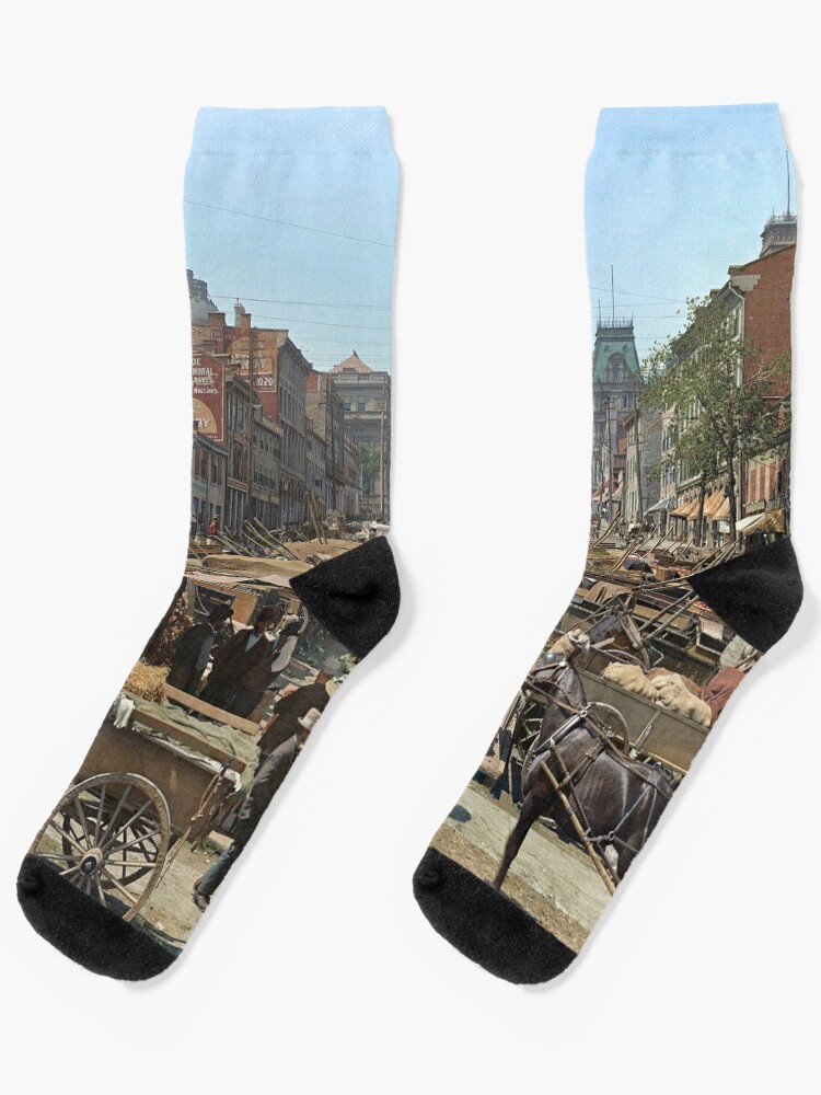 Jacques Cartier Square Montreal Canada in 1900 FULL SIZE Socks