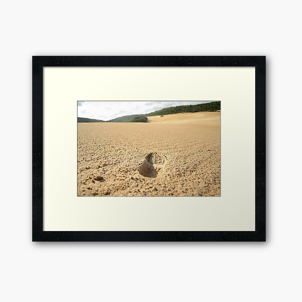 Item preview, Foot print in golden sand dune at Lake Wabby. designed and sold by GeorgeLemon.