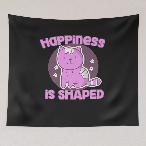 Item preview, Happiness is Shaped Funny Cat shirt designed and sold by WelderSurgeon.