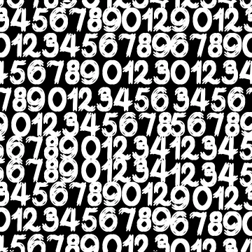 Artwork thumbnail, Numbers Pattern by Rickann