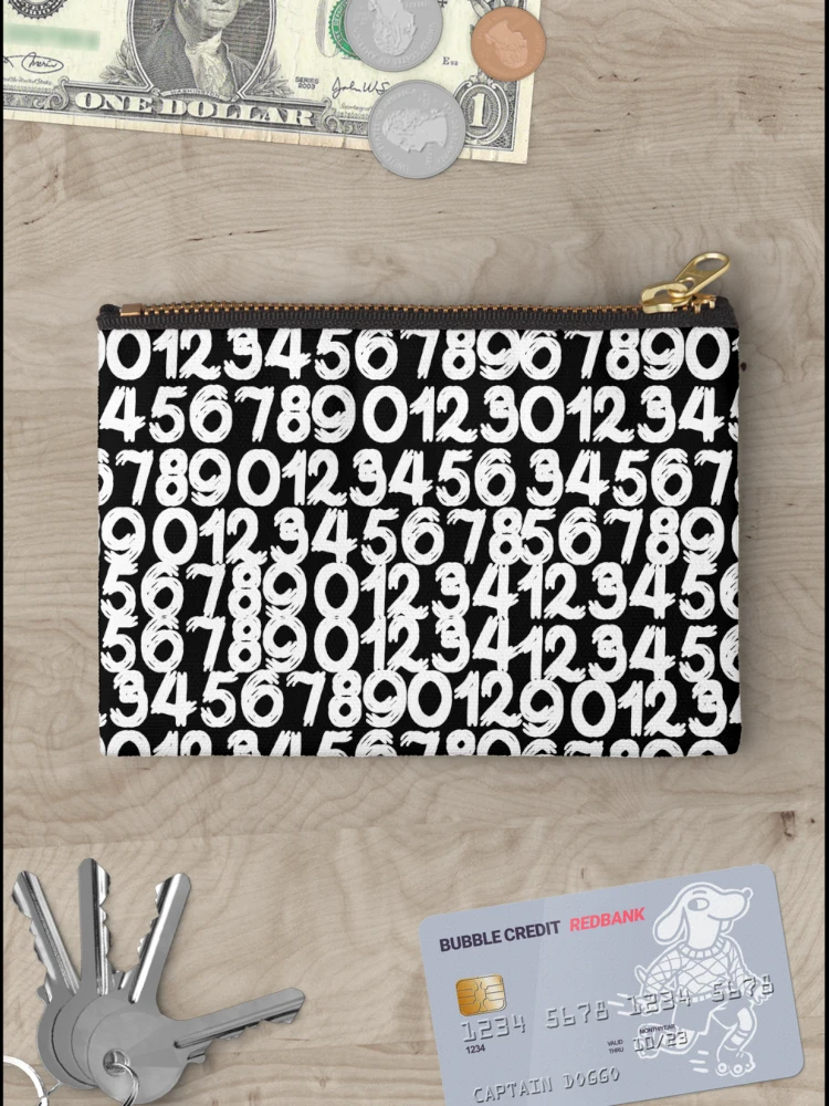 Thumbnail 3 of 4, Zipper Pouch, Numbers Pattern designed and sold by Rickann.