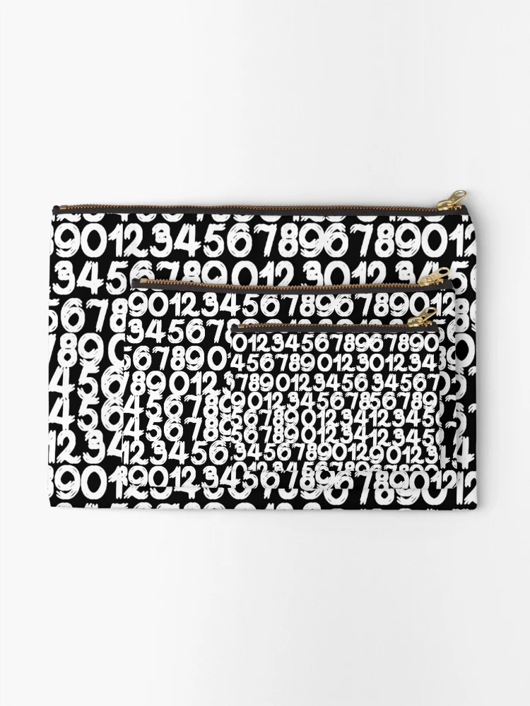Thumbnail 2 of 4, Zipper Pouch, Numbers Pattern designed and sold by Rickann.