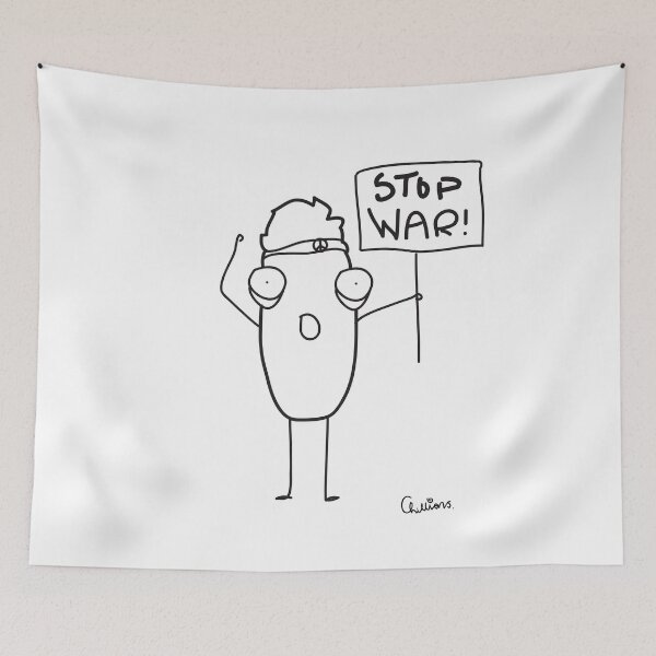 Item preview, Stop War Hippie Chillion designed and sold by Chillions.