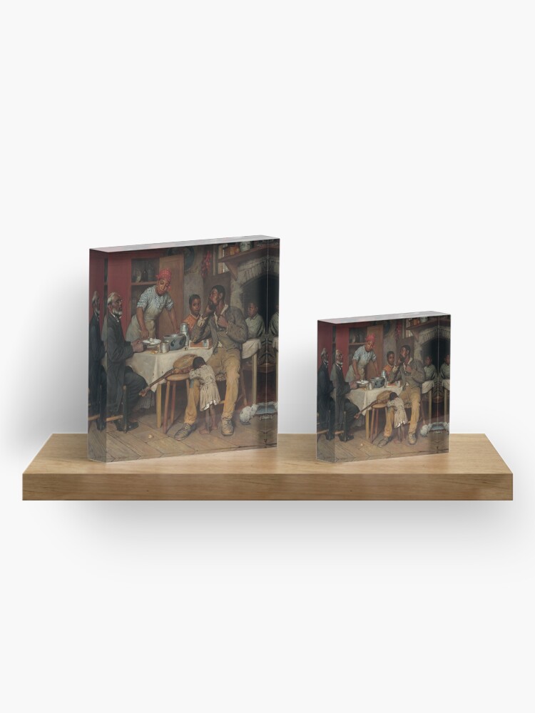 Alternate view of A Pastoral Visit Oil Painting by Richard Norris Brooke Acrylic Block