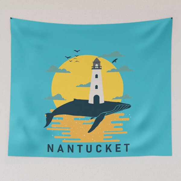 Item preview, Nantucket Great Point Lighthouse Nautical Whale Sunset designed and sold by kiwi91.