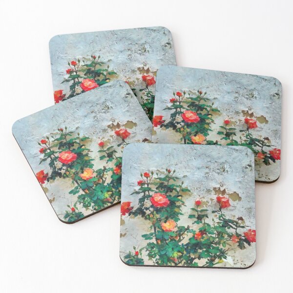 Item preview, Roses on old wall designed and sold by Yorgos Daskalakis.
