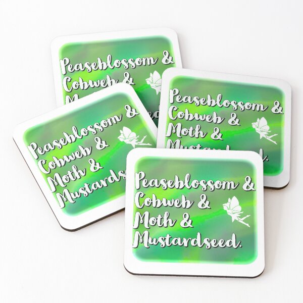 Item preview, Peaseblossom, Cobweb, Moth, and Mustardseed. Midsummer Fairies designed and sold by Flutter & Chirp Artistry.