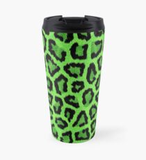 Grüner Leopard Animal Print Thermosbecher