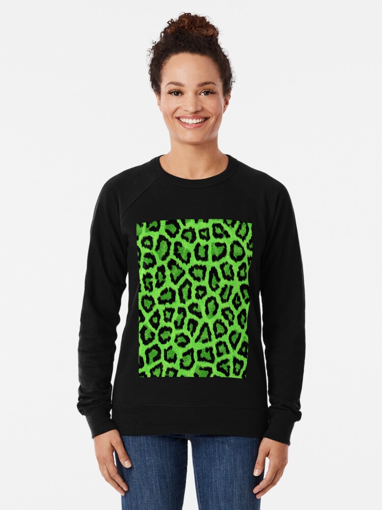 green leopard sweatshirt