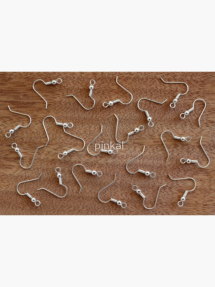 Silver Earring Hooks Poster for Sale by pinkal
