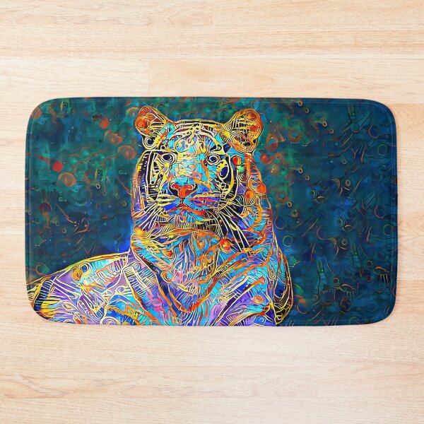 Item preview, Gold and Blue Tiger designed and sold by Elisabeth Lucas.