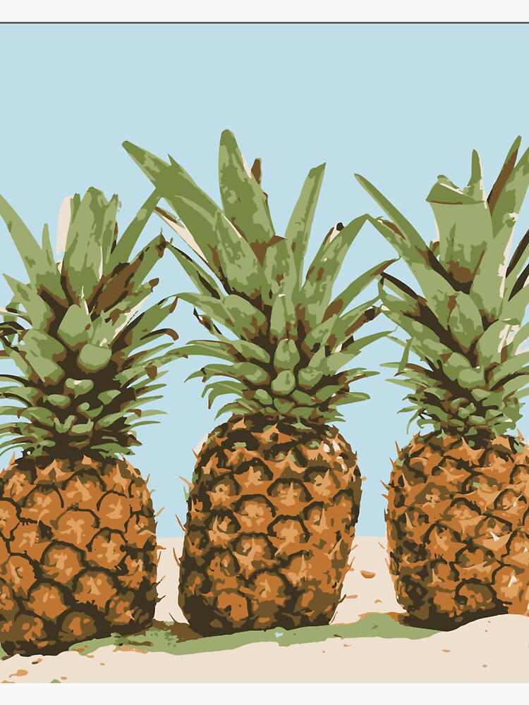 "Pineapple Lineup" Sticker by LoriGoree Redbubble