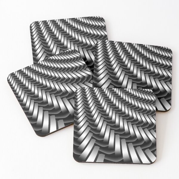 Item preview, Silver braided abstract pattern designed and sold by pinkal.