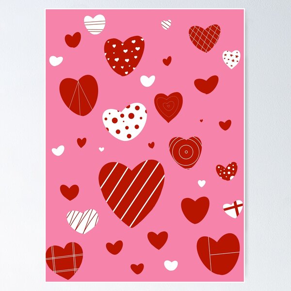 Item preview, Corazones rojos y blancos designed and sold by Orchyd.