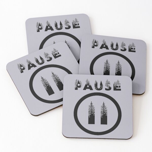 Item preview, PAUSE - black print designed and sold by tinytiger77.