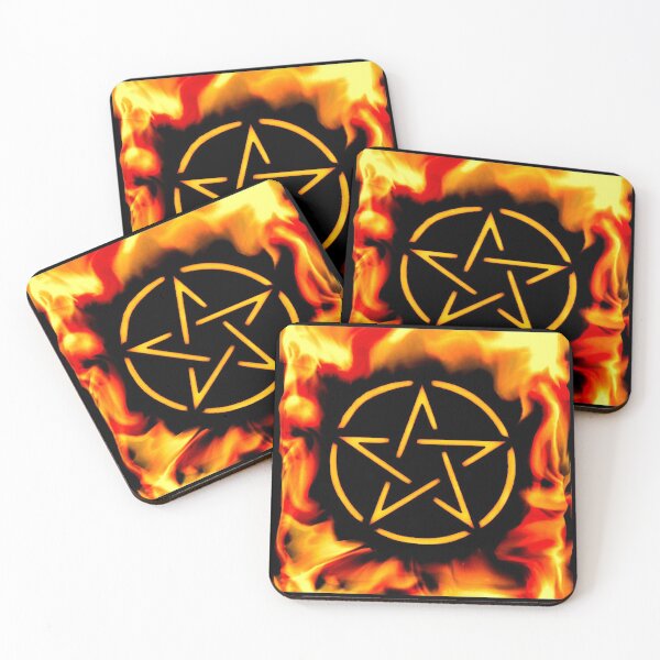 Item preview, Pentacle Pentagram Surrounded By Flames designed and sold by Mark Jesus-Allen.
