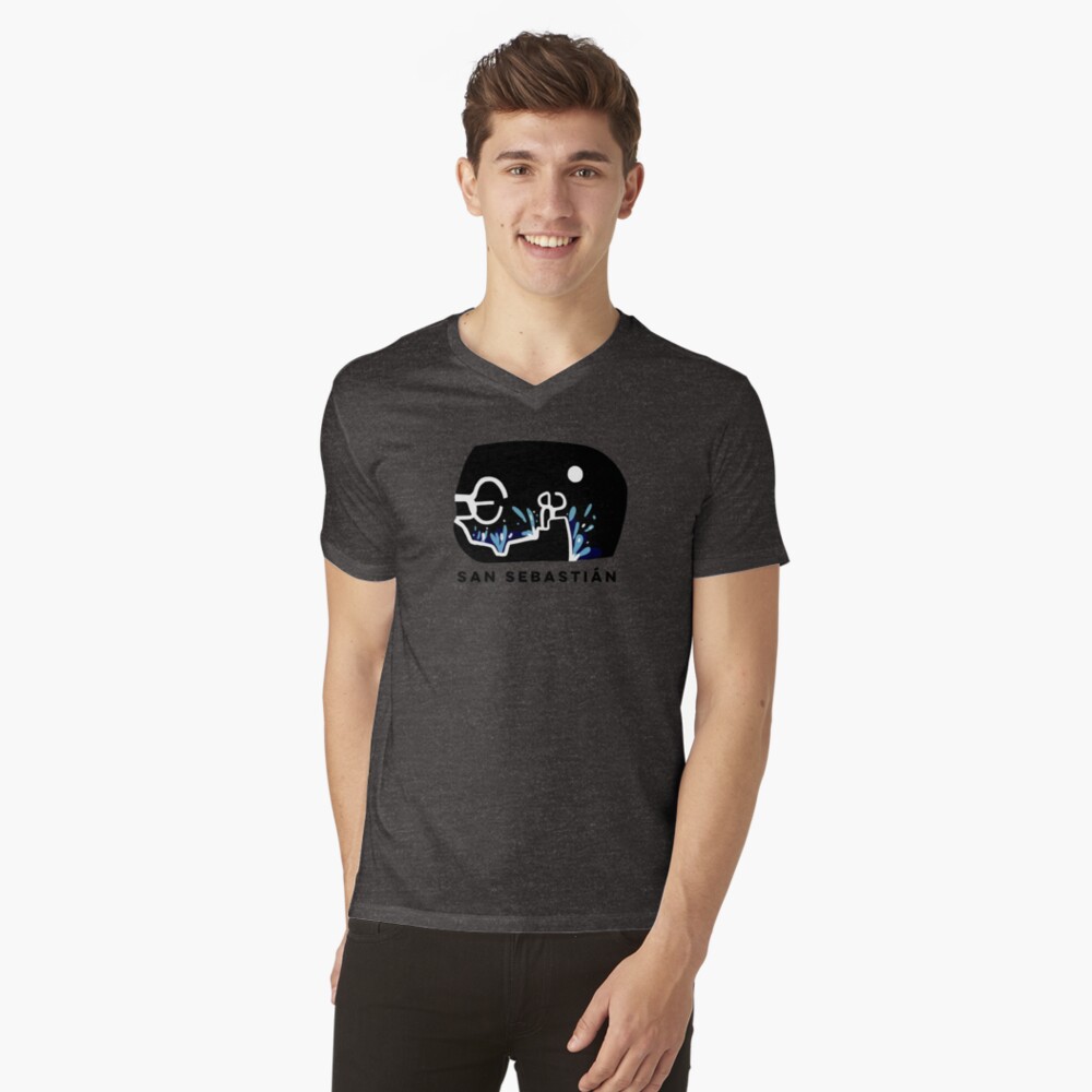 Vista previa del artículo con la obra «Camiseta de cuello en V», diseñado y vendido por CovoStudio.