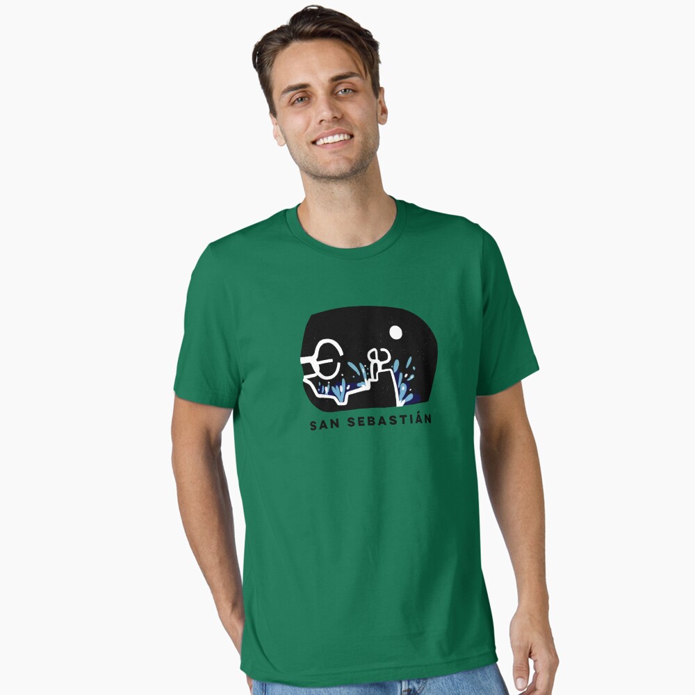 Vista previa del artículo con la obra «Camiseta esencial», diseñado y vendido por CovoStudio.