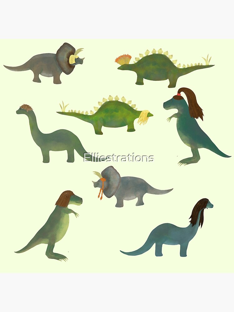 Dinosaurs in Wigs Poster