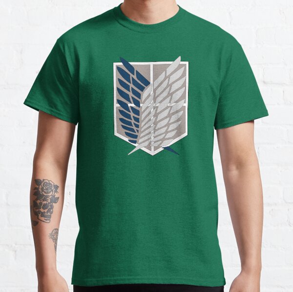 Shingeki no kyojin Ataque al titán Survey Corps Camiseta clásica