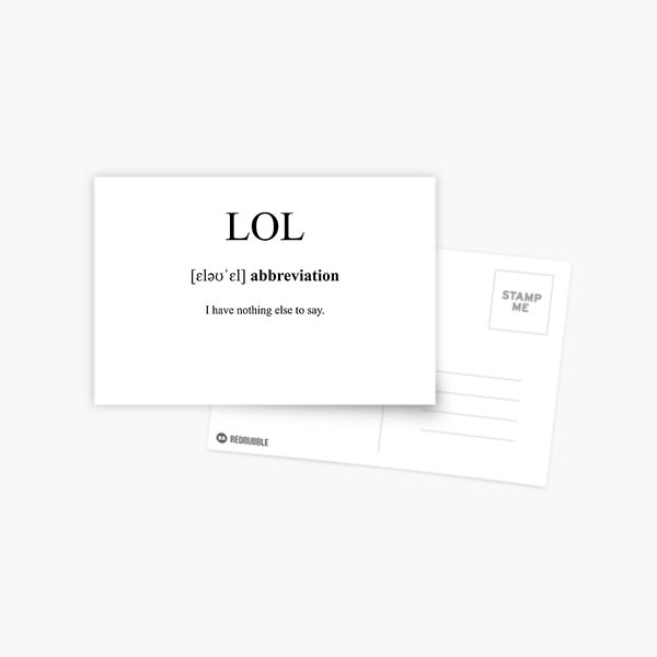 LOL Definition, Dictionary Collection Poster by Designschmiede